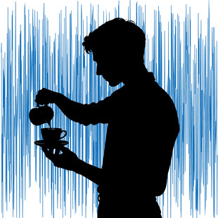 茶艺师优雅倒茶剪影