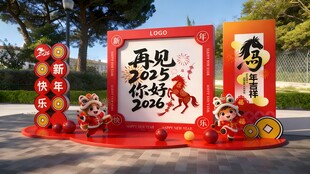 马年喜庆装饰场景