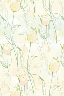 淡雅手绘风花卉图案背景