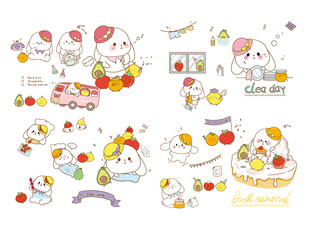 可爱卡通动物图案集合