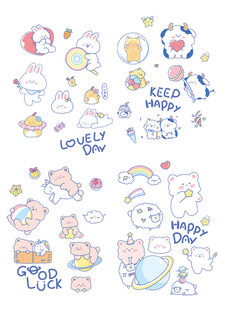 可爱卡通贴纸图案集合