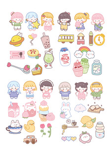 可爱母婴相关卡通插画元素