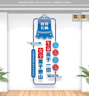 竖版安全生产标语文化墙