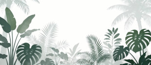 雾气磨砂膜效果绿植贴图