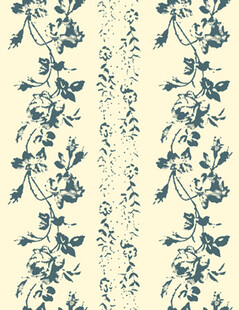 蓝白花卉图案背景纹理