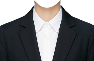 女证件照西装白衬衫素材