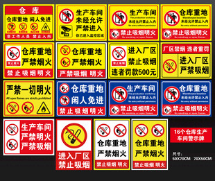 仓库重地闲人免进警示牌