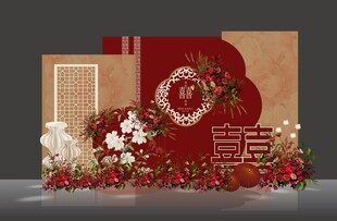 红色新中式婚礼设计