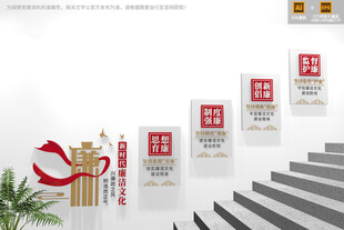 廉洁楼梯文化墙