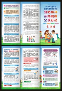 全国儿童预防接种日三折页
