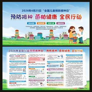 全国儿童预防接种日宣传栏